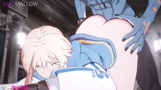 Happy Chaos fucks Bridget in the ass after a good match Guilty Gear 3d animation loop with sound