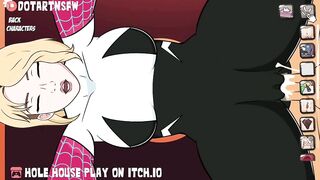 Spider Gwen Bent Over In Her Suit Creampie Orgasm - Hole House