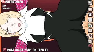 Spider Gwen Bent Over In Her Suit Creampie Orgasm - Hole House