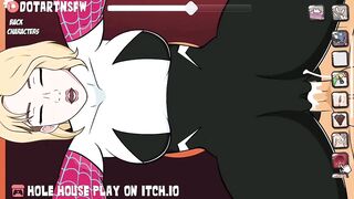 Spider Gwen Bent Over In Her Suit Creampie Orgasm - Hole House