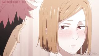 咒术回战|在宿舍不小心撞到钉崎野蔷薇洗澡，被她拉去胸交