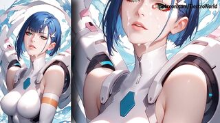 Ichigo darling in the franxx teases with her tight pussy and blowjob