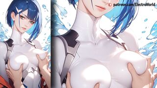 Ichigo darling in the franxx teases with her tight pussy and blowjob