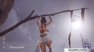 Eve swinging and showing her hot panties (StellarBlade)