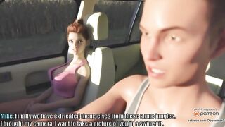 Dobermans Delicious Tasty Whore Swallowing Her Lover's Huge Cock on the Road Sex Sweet Pleasure Tasty Buttocks Thirsty