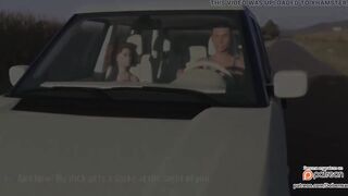 Dobermans Delicious Tasty Whore Swallowing Her Lover's Huge Cock on the Road Sex Sweet Pleasure Tasty Buttocks Thirsty