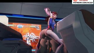 FUTANARI D.VA FUCK FAN IN PLAY ROOM | HOTTEST OVERWATCH FUTA HENTAI 60FPS
