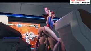 FUTANARI D.VA FUCK FAN IN PLAY ROOM | HOTTEST OVERWATCH FUTA HENTAI 60FPS