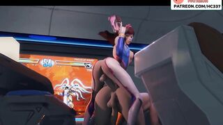 FUTANARI D.VA FUCK FAN IN PLAY ROOM | HOTTEST OVERWATCH FUTA HENTAI 60FPS
