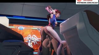 FUTANARI D.VA FUCK FAN IN PLAY ROOM | HOTTEST OVERWATCH FUTA HENTAI 60FPS