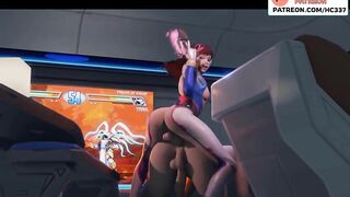 FUTANARI D.VA FUCK FAN IN PLAY ROOM | HOTTEST OVERWATCH FUTA HENTAI 60FPS