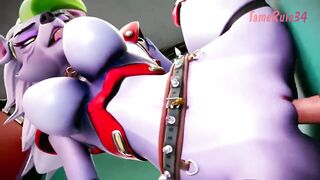 FNAF Porn Roxanne Wolf Fucked Against Wall