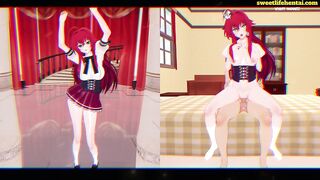 Redhead Blowjob and Riding on Big Dick - Pussy Creampie!