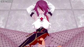Genshin Impact Rosaria Gives You A Footjob Hentai POV