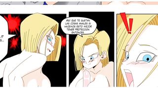 Goku entrena con Android numero 18 y es follada -Dragon Ball hentai