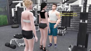 Gym slut get pounded: Sims 4