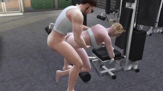 Gym slut get pounded: Sims 4
