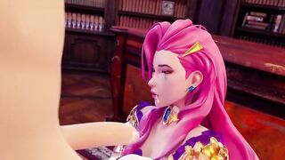 League of Legends Porn Serafina Blowjob Rule34 3D Hentai