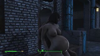 Ghoul got pregnant. Half-zombie gently fuck a woman from behind | Fallout 4 sex