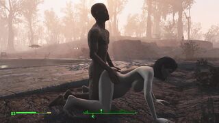 Ghoul got pregnant. Half-zombie gently fuck a woman from behind | Fallout 4 sex