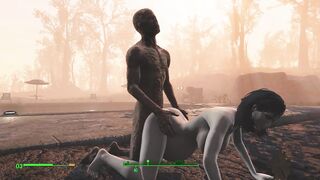 Ghoul got pregnant. Half-zombie gently fuck a woman from behind | Fallout 4 sex