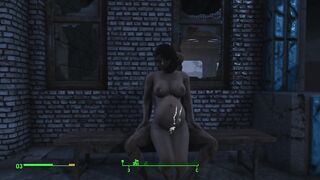 Ghoul got pregnant. Half-zombie gently fuck a woman from behind | Fallout 4 sex