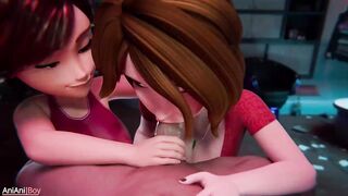 Cass x Helen - two MILFs best animation!