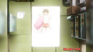 HENTAI PROS - Kosuke Fucks Sex Goddess Fauna In The Ass By The Pool But A Magical Barrier Won't Let Him Cum