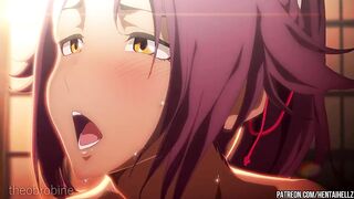 BLEACH hentai Yoruichi Ichigo gets creampie 2D animation