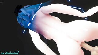 Honkai Impact 3rd Raiden Mei Cowgirl Sex Hentai Nude Creampie Mmd 3D Blue Hair Color Edit Smixix
