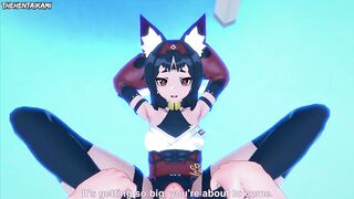 Nekomata from Zenless Zone Zero Gives You A Footjob Hentai POV