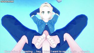 Marcille from Delicious in Dungeon Gives You A Footjob Hentai POV