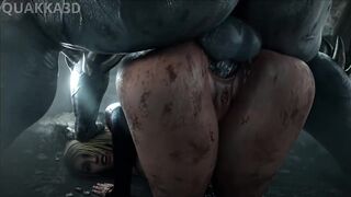 Quakka3d Hard Anal Sex Hot Big Ass Tasty Doggy Style Swallows Huge Monster Cock Sweet Intense Pleasure Rough Sex