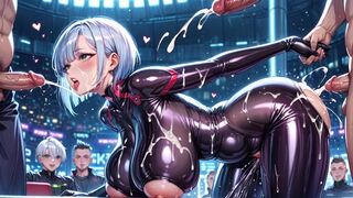 超乳ラバースーツちゃんの毎日のお仕事????