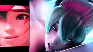 (HMV) REVERSAL! Overwatch Girls Turned into Eager Cumsluts! - CMerchHMV - D.Va, Mercy, Ashe, etc