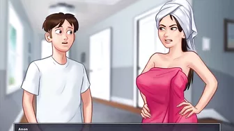 Summertime Saga - Anon Watched His Step-sister Nude Body While She Take Bath and Other Nude Girls