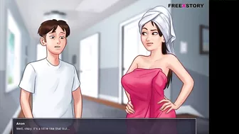 Summertime Saga - Anon Watched His Step-sister Nude Body While She Take Bath and Other Nude Girls