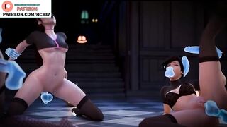 OVERWATCH HALLOWEEN HENTAI PARY WIDOWMAKER TRACER D.VA
