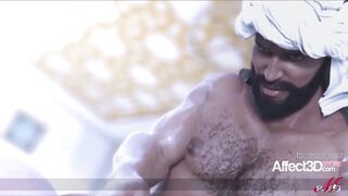 Arab guy anal fucking a big tits slut in a 3d animation