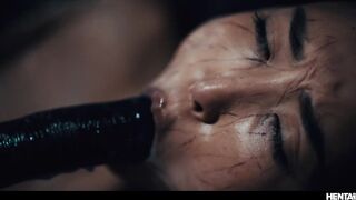 REAL LIFE HENTAI - Emiri Momota and Barbie Rous In Wild Interracial Lesbian Sex Creampie