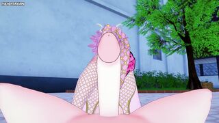 Mina from Boku No Hero Academia Gives You A Footjob Hentai POV