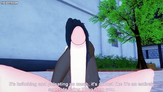 Yoruichi from Bleach Gives You A Footjob Hentai POV