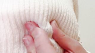 Married woman's nipple masturbation