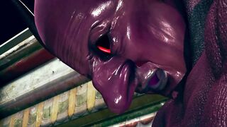 3d animation - huge monster fuck the arabian princess