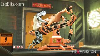 3D Sex Cyborg Gen #7. Futanari Monster Robot bangs Hot Beauty