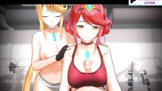GYM ANIME DICK SERVICE POV HENTAI 3D
