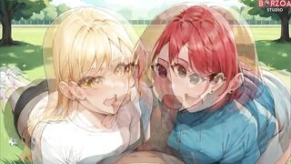 Facial Cumshot in Public Park - Blonde, Redhead, Shoolgirl Teen