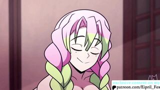 Hot Mitsuri and Nezuko did Beautiful Lesbian Fuck - Demon Slayer Animated Hentai