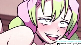 Hot Mitsuri and Nezuko did Beautiful Lesbian Fuck - Demon Slayer Animated Hentai