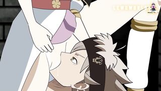 Noelle makes Asta lick her pussy and they fuck hard until they cum | Black Clover Hentai